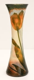 Daum Nancy Cameo Glass Large Tulip Vase