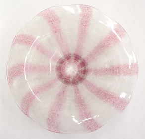 Steuben Cintra Pink and White Glass Bowl