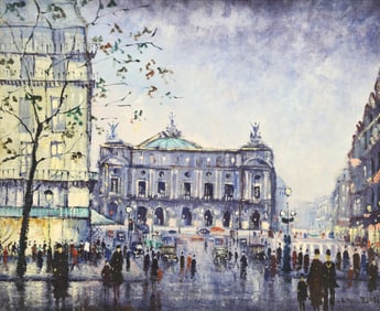 Louis Dali ''Parisian Street Scene'' Oil