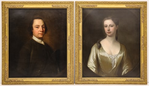 Pair of British School 18th Cent. Portrait Oils