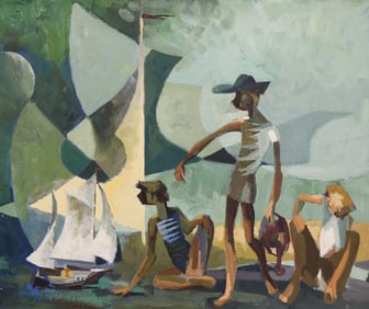 Henri Plisson ''Reves d'Enfants'' 1976 Oil