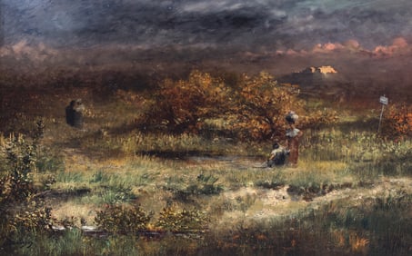 Charles Francois Daubigny ''Stormy Landscape'' Oil