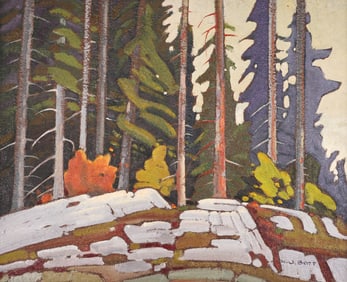 Nicholas Bott ''Forest & Marble Rocks'' Oil