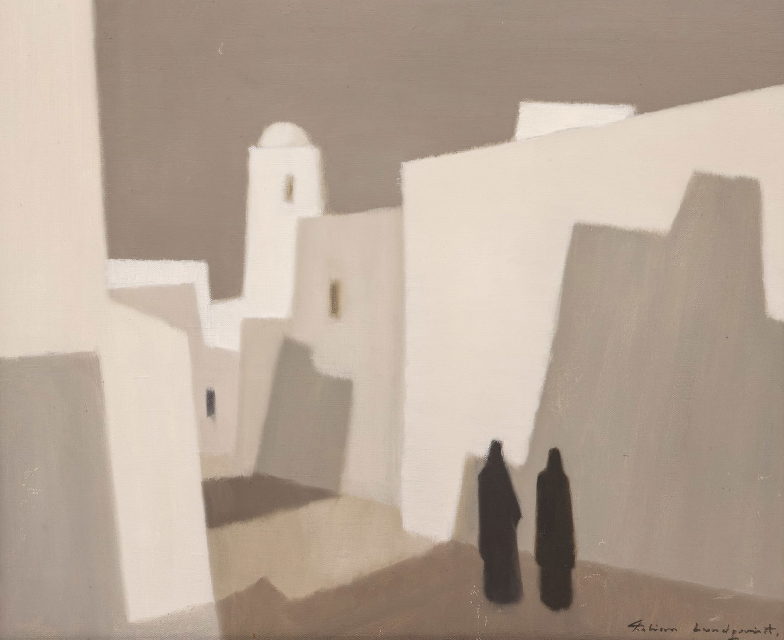 Fabian Lundqvist ''Middle Eastern Scene'' Oil (1 of 2)