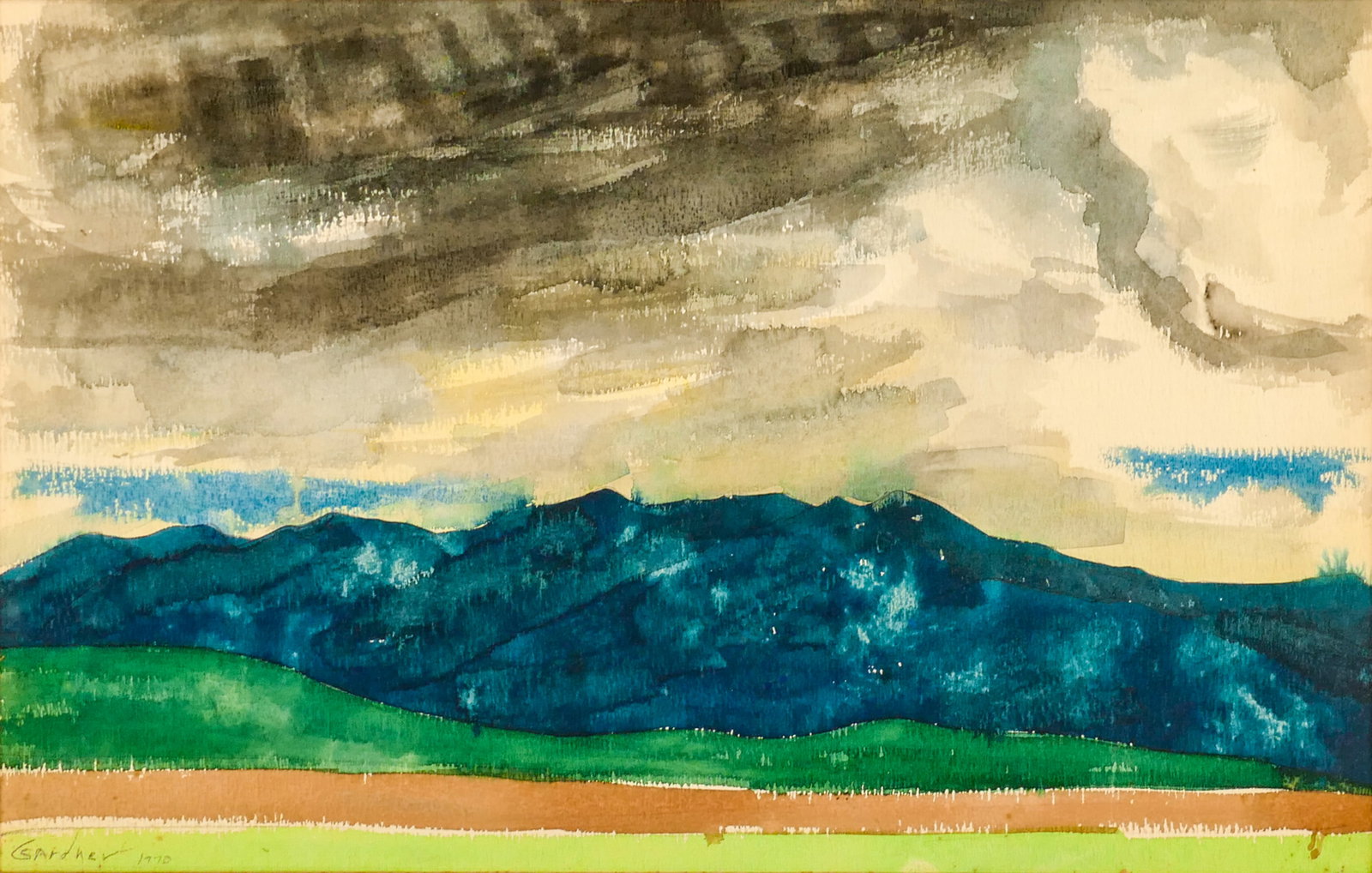 Byron Gardner ''Sangre De Cristo Mts. #III'' 1970 Watercolor (1 of 2)
