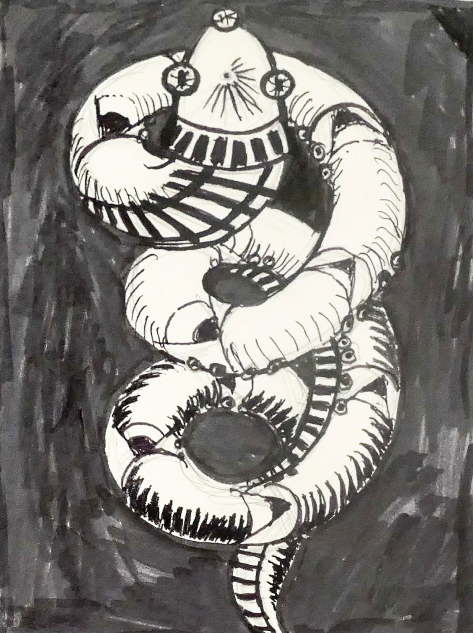 Jack McLarty ''Drawing for 'White Train''' Ink on Paper (1 of 2)