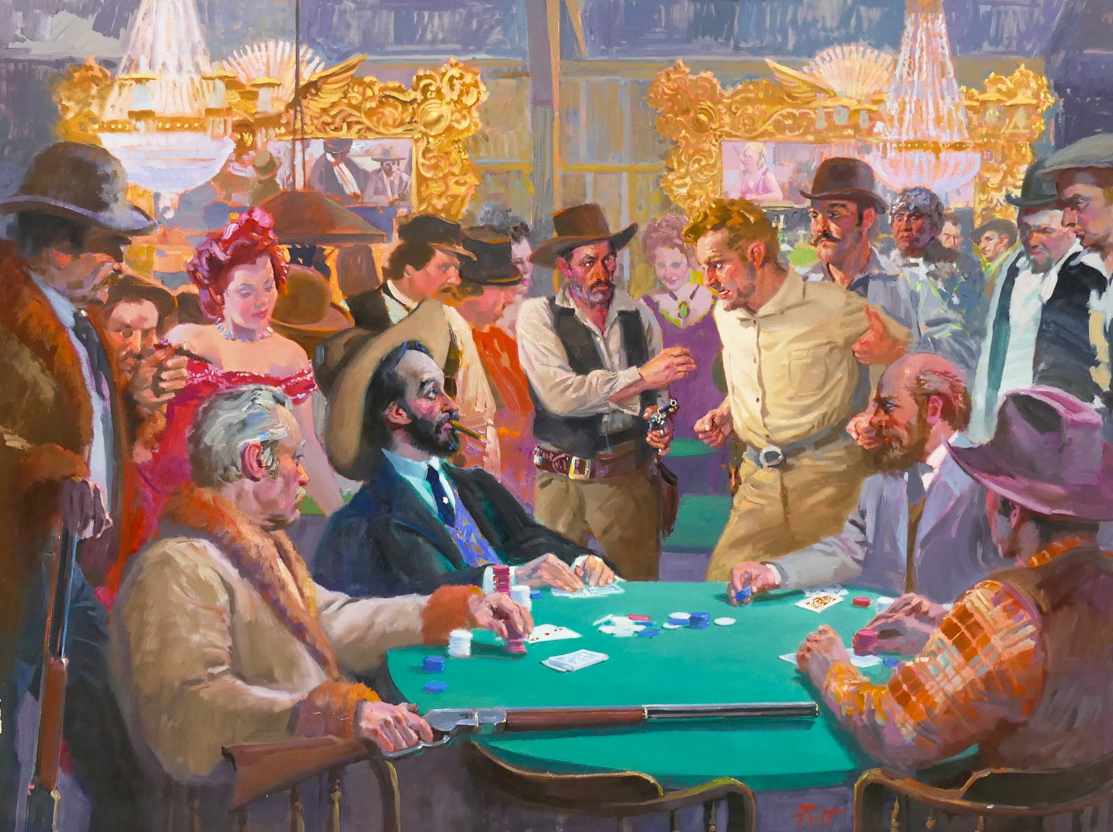 Donald "Putt" Putman "Sore Loser" Oil on Board (1 of 2)