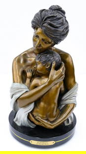 Dorothy Fowler "Heartbeats" 1993 Bronze on Stone Base: Dorothy Fowler (Washington 20th/21st cent.) "Heartbeats" 1993 Bronze on Stone Base. 19". Signed and numbered 25/30. Excellent condition.&#65533;