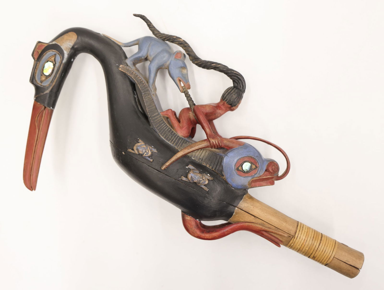 Ken Kidder "Oyster Catcher Rattle" Painted Alder