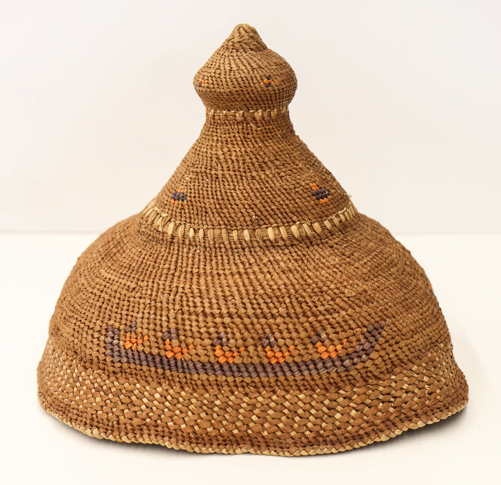 Old Nootka Maquinna Whaler's Indian Basketry Hat (1 of 2)