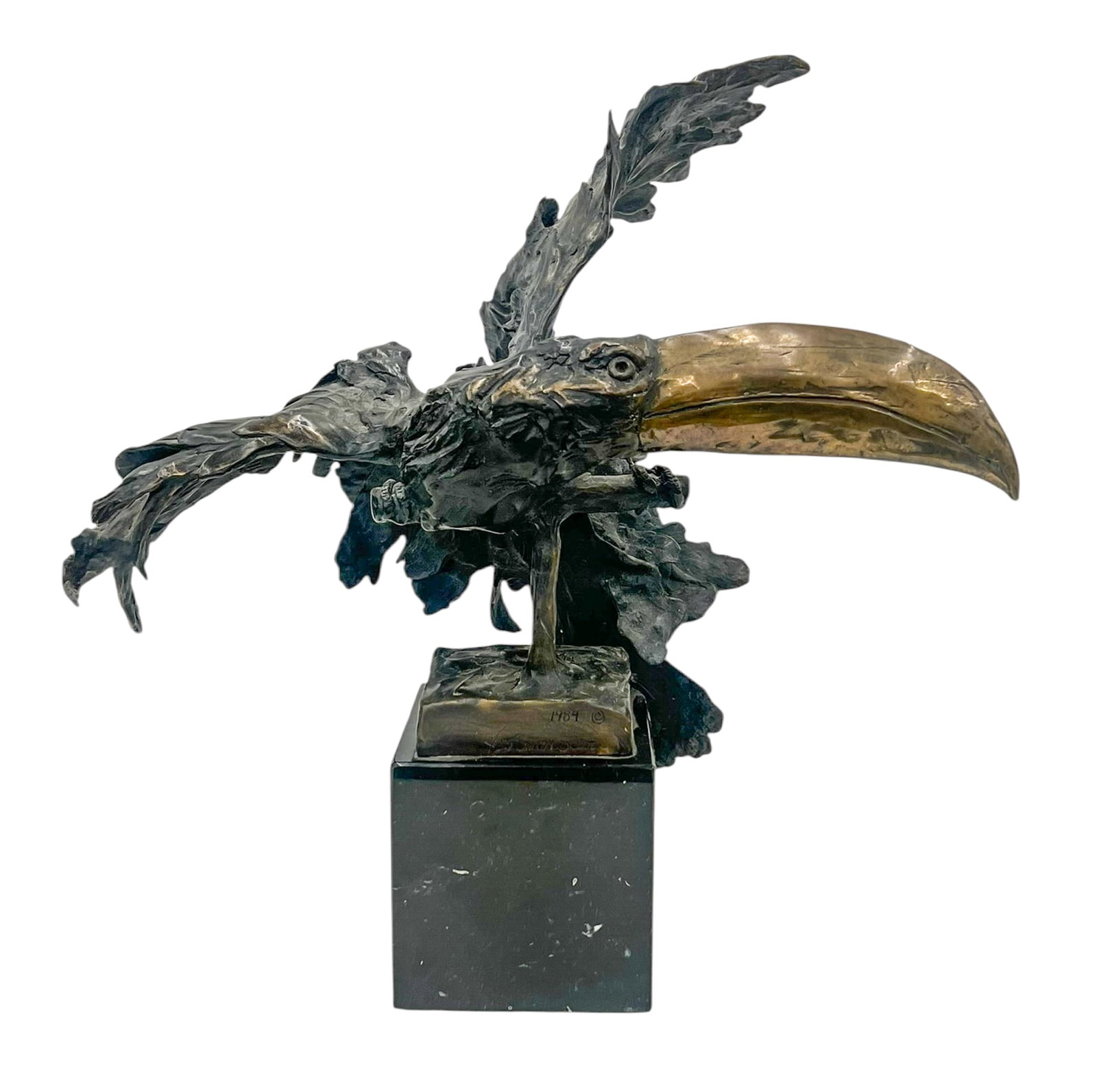 Sandy Scott "Toucan on Perch" 1984 Bronze Sculpture (1 of 3)