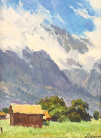 R.S. Riddick "After the Storm, Garmisch" 1987 Oil on Canvas