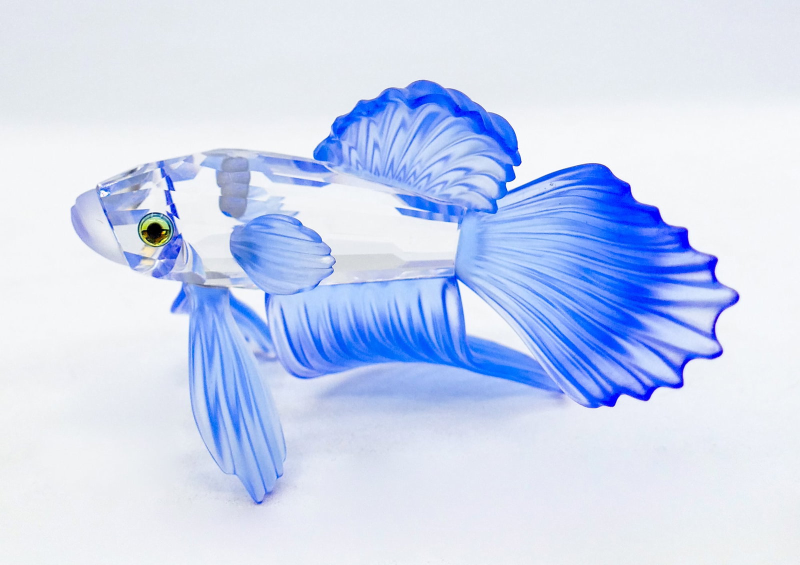 Swarovski Crystal "Blue Siamese Fighting Fish" 2" (1 of 1)