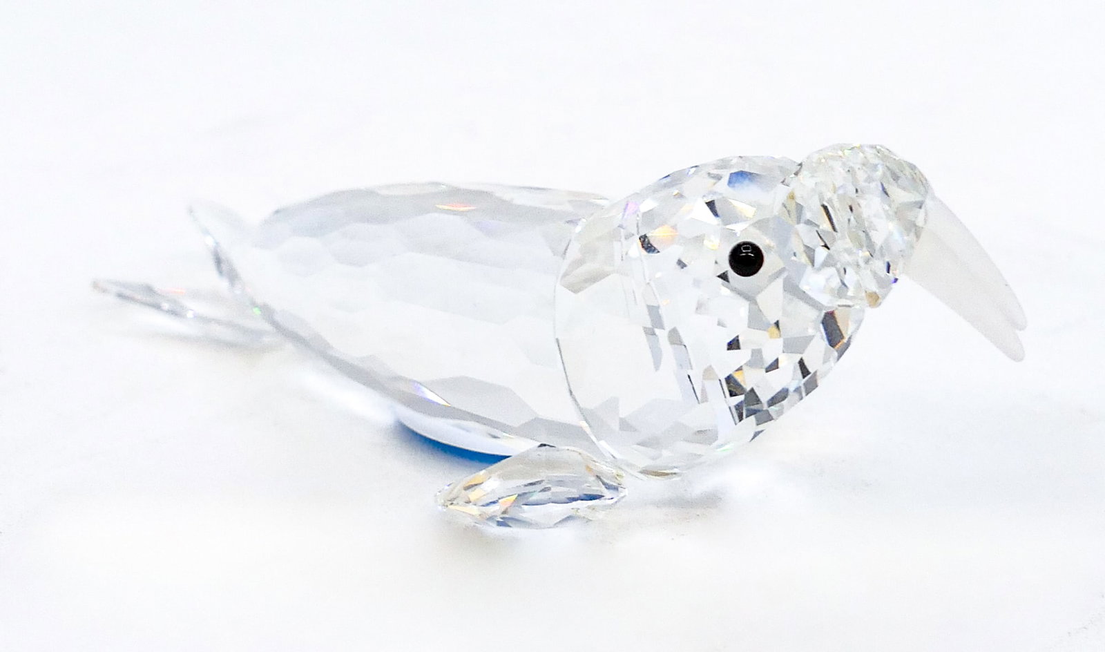 Swarovski Crystal "Large Walrus w/ Black Eyes" 1": Swarovski Crystal "Large Walrus w/ Black Eyes" 1". Catalog #7620NR000000. Includes original box.
