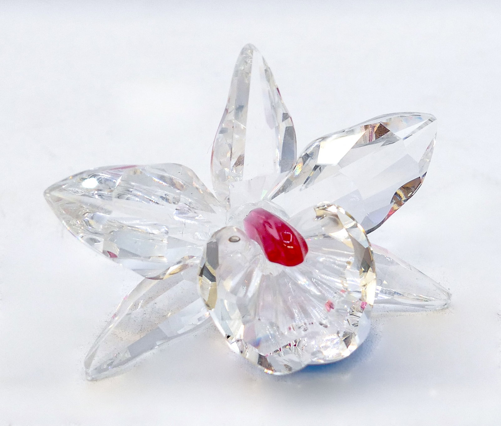 Swarovski Crystal "Pink Orchid" 2": Swarovski Crystal "Pink Orchid" 2". Catalog #7478NR000003. Includes original box.