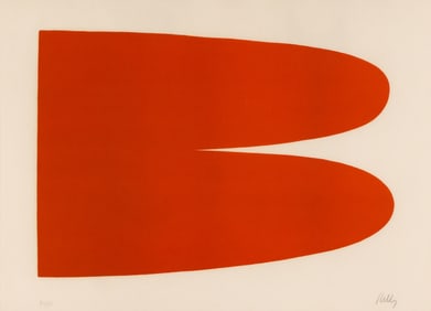 Ellsworth Kelly "Red-Orange" (Axsom 6) 1964-65 Color Lithograph