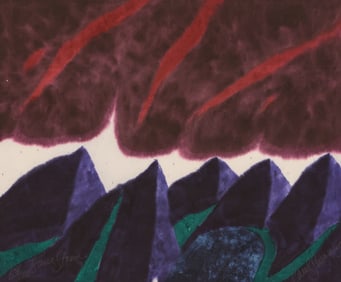 Carol Summers "Sierra Storm" 2000 Color Woodcut
