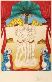 Salvador Dali "The Three Graces of Hawaii" 1979 Color Lithograph