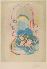 Salvador Dali "Dream of a Horseman" 1979 Color Lithograph