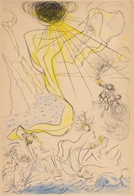 Salvador Dali ''Triomphe de Venus'' 1971 Color Engraving