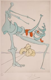 Salvador Dali ''Mother and Child'' (Green) 1975 Color Engraving