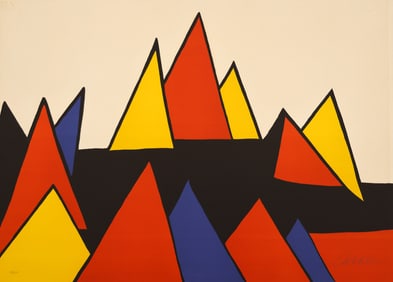 Alexander Calder ''The Red Pyramid'' 1970 Color Lithograph