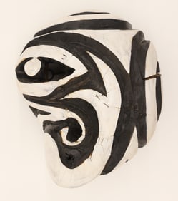 Steve Jensen "Zebra Mask" 1999 Carved and Painted Wood