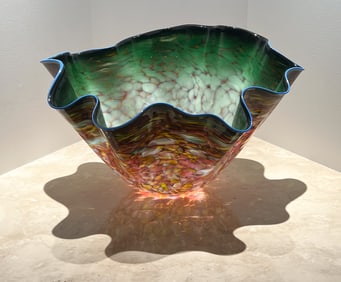 Dale Chihuly "Monumental Multi-Colored Macchia" 1993 Blown Glass Vessel