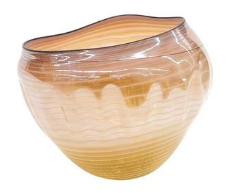 Dale Chihuly "Coral Basket" 1998 Blown Glass