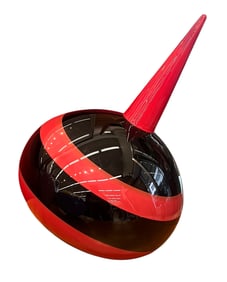 Nancy Callan "Red and Black Buoy" 2005 Blown Glass Sculpture