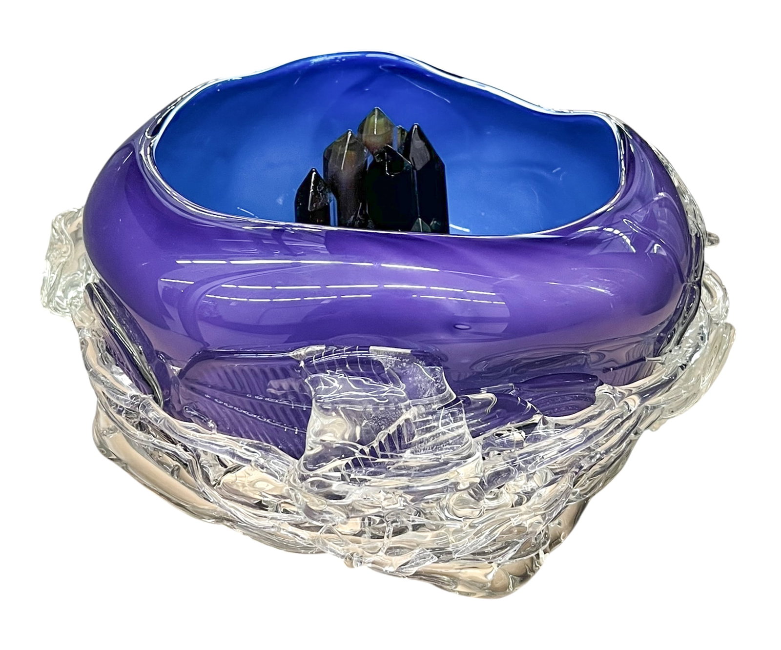 James Nowak "Crystal Bowl" 1990 Blown Glass (1 of 2)