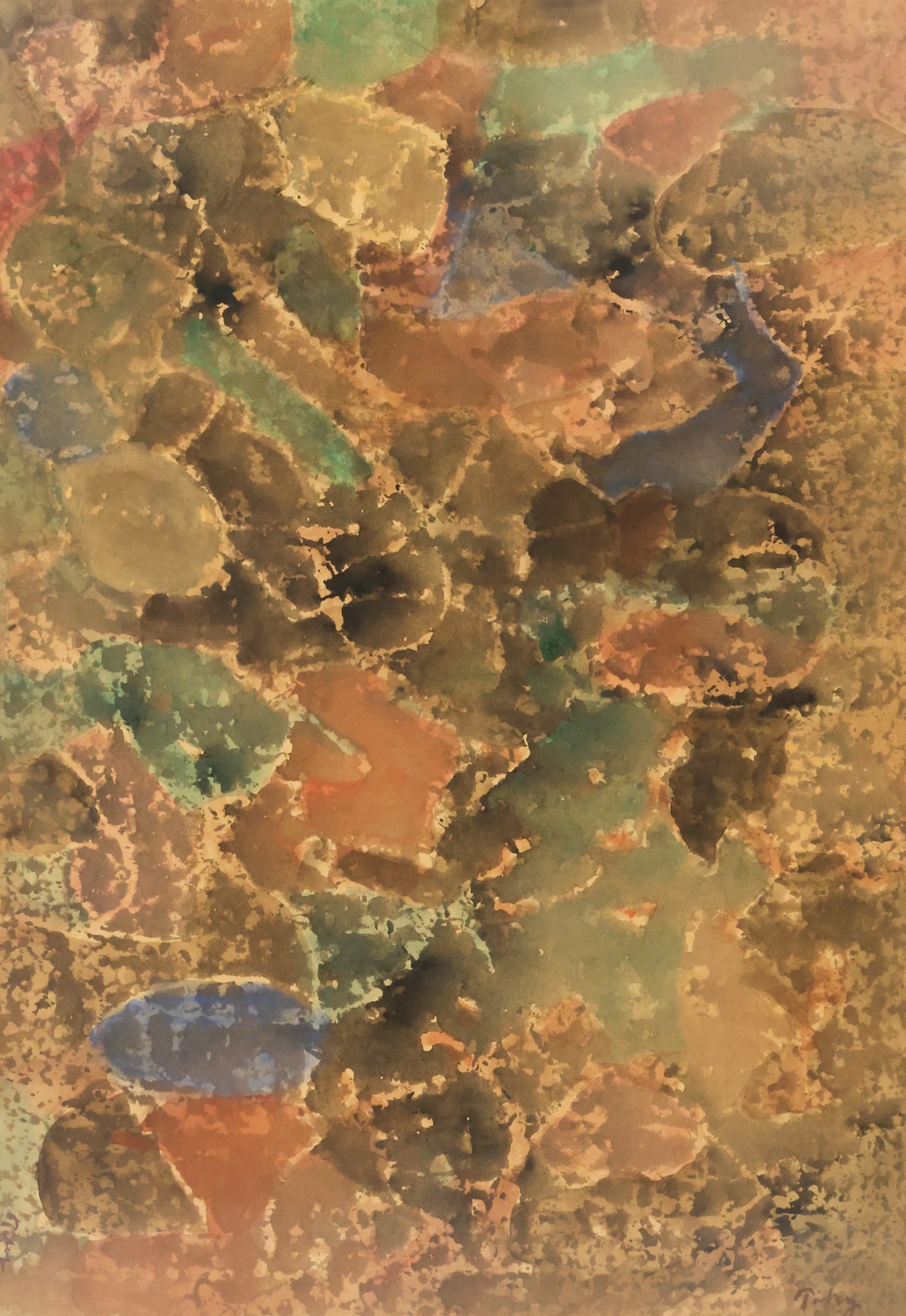 Mark Tobey "Untitled" (Forms and Colors) 1961 Tempera Monotype (1 of 6)