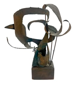 Attributed to Paul Horiuchi "Untitled" 1950's Cut Steel Sculpture