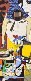Roger Shimomura "T.V. Victim" 1986 Acrylic on Canvas