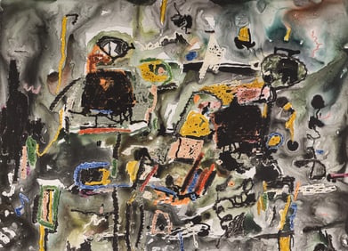 Alden Mason "Storm" 2007 Mixed Media Acrylic on Paper