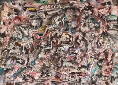 Alden Mason "Can You See Me Now" 2004 Mixed Media Acrylic