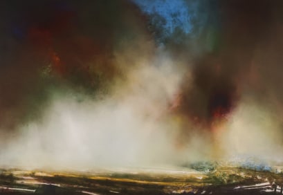 Larry Grey "January 19th, 1981" (Landscape) Pigment on Paper