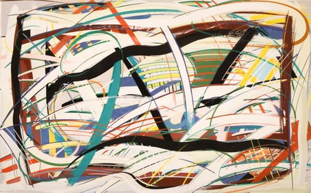 Joanne Hammer "Untitled" (Fiesta Series) 1990's Gouache