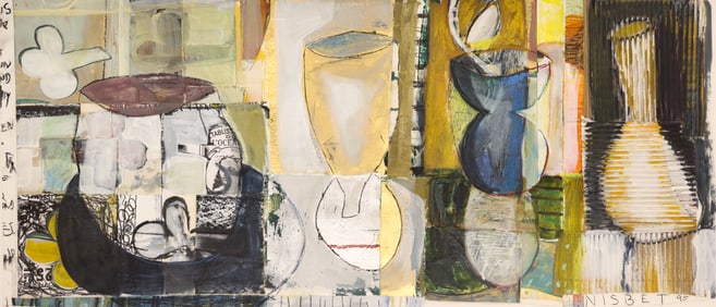 Gary Nisbet "Ocean Vessels" 1995 Mixed Media Collage