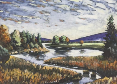 Cie Goulet "New Marsh" 1996 Monotype