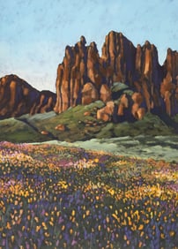 Cie Goulet "Red Rocks" 2000 Large Monotype
