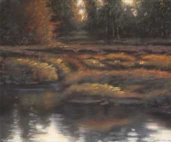 Joel Brock "Samish Bay" 1995 Pastel on Paper