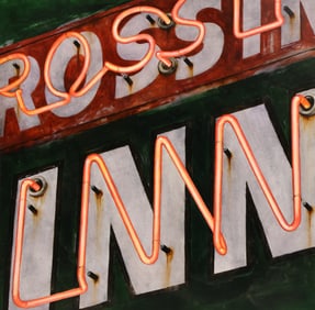 Kellie Talbot "Rossin Inn" (Neon Sign) Oil on Board