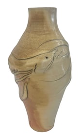 Frank Boyden "Salmon Vessel" 1993 Wood Fired Porcelain