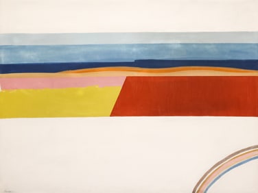 Byron Gardner "White Landscape" 1974 Oil on Canvas