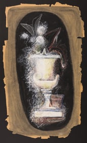 Malcoln Roberts "Untitled" (Jardiniere Wrapped in Light) 1944 Gouache