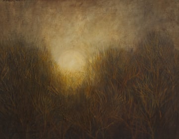 Maria Frank Abrams "Forest Glow" 1956 Casein on Board