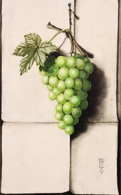 Rosalyn Gale Powell "Green Grapes" 1965 Oil on Board