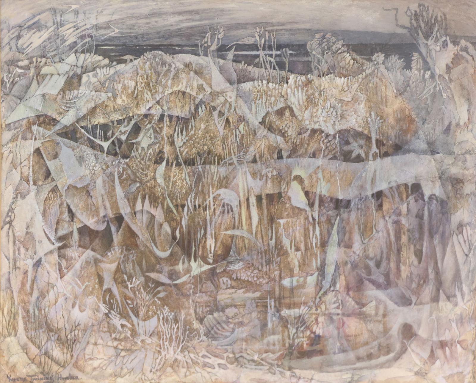 Yvonne Twining Humber "Below the Surface" Mixed Media on Paper (1 of 2)