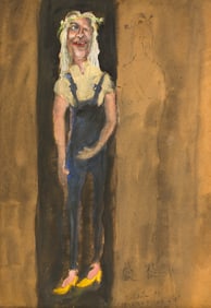 James Martin "One-Eyed Fiona 6'9"" 1996 Gouache on Paper